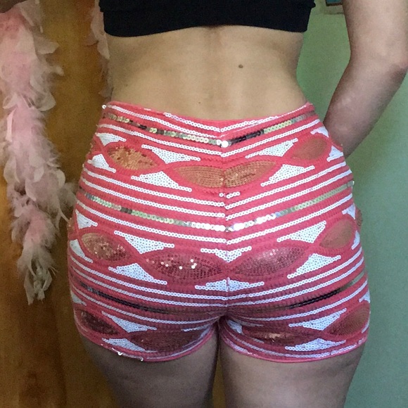 Ya Ya & Co. Glittery Salmon Shorts - Picture 7 of 7